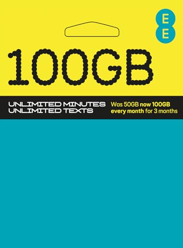 EE 70 GB Daten-SIM inkl. 20 Prepaid-Guthaben 70 GB Daten unbegrenzte Minuten und unbegrenzte Texte