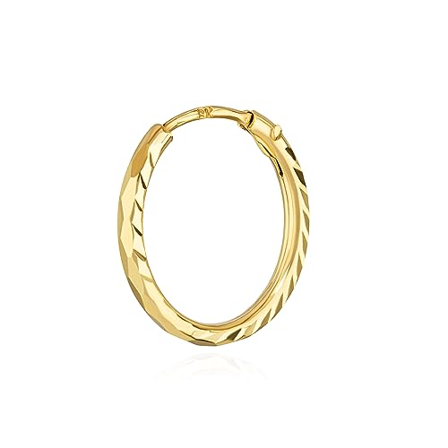 NKlaus Einzel 10mm Creole 333 Gelbgold 8 Karat Ohrringe 1 1mm breites Damen Ohrschmuck 14798