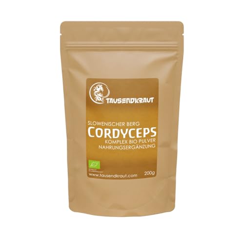 Cordyceps BIO Pulver - 200g - Aus den Bergen Sloweniens - Hohe Produktsicherheit - EU Herstellung - Nachhaltig und natürlich - Deutsche Marke