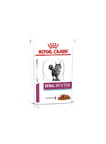 Royal Canin Veterinary Renal Fish 12 x 85 g Diät-Alleinfuttermittel für ausgewachsene Katzen Zur Unterstützung bei Nierenproblemen Im Frischebeutel