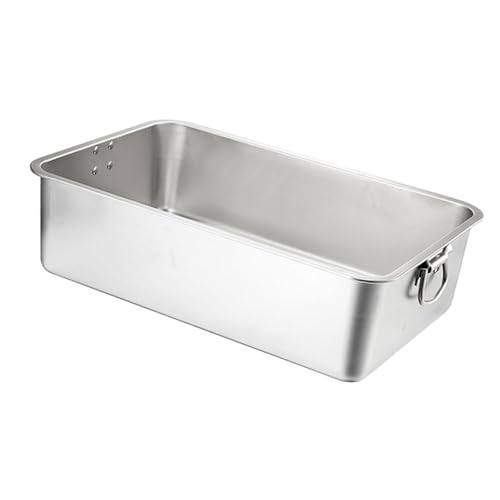 KESOTO Katzentoilette aus Edelstahl mit offener Oberseite Katzentoilette aus Metall Katzentoilette für den Innenbereich 45cmx35cmx7cm