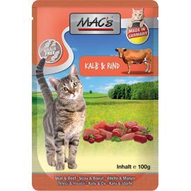 MACs Cat Pouch Kalb Cranberry 12x 100g Katzennassfutter