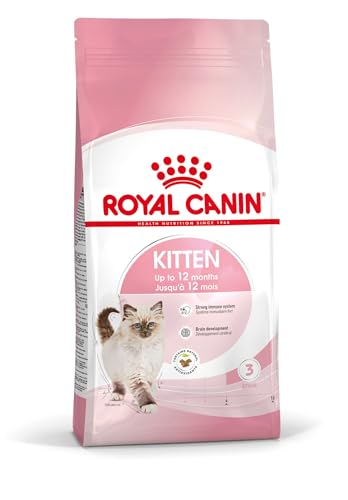 Royal Canin Kitten 400 g Trockenfutter für Katzenwelpen bis zum 12. Monat Zur Unterstützung des Immunsystems der Verdauung und der Gehirnentwicklung Mit Omega-3