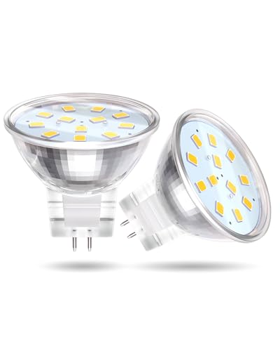 TobeBright 2W GU4 MR11 LED Birne 12V Mini MR11 LED Reflektor Leuchtmittel Natürliches Weiß 4000K AC DC 12V MR11 GU4 LED Einbaustrahler MR11 10W 20W Ersatz - Nicht Dimmbar 2 Stück