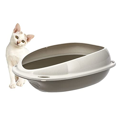 GarPet ohne Rand WC Schalentoilette 57x40x19 grau oval hygenisch