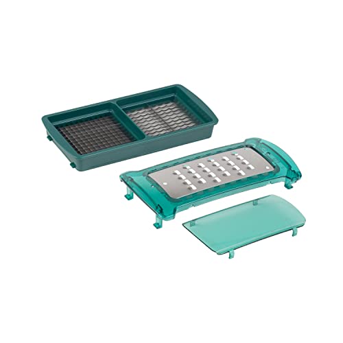 Genius Nicer Dicer Smart Gemüseschneider Zubehörset 2 tlg. Würfelschneider Gemüsehobel Ersatzteile Reib Einsatz Messereinsatz in G-NOX Qualität 5 x 5 mm 5 x 30 mm