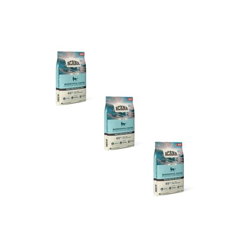 Acana Bountiful Catch 3er Pack 3 x 340 g Trockenfutter für ausgewachsene Katzen Kann zur Unterstützung des Immunsystems beitragen Enthält hochwertige Fischzutaten