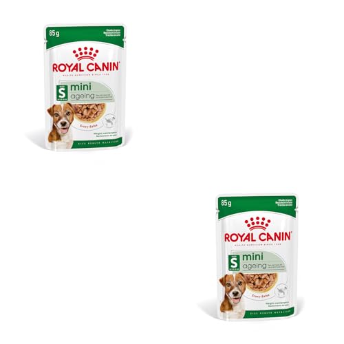 ROYAL CANIN Mini Ageing 12 Doppelpack 2 x 12 x 85 g Alleinfuttermittel für kleine Senior Hunde Kann dabei helfen die Nierengesundheit von Hunden zu unterstützen