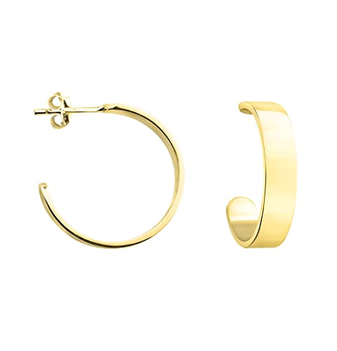 SOFIA MILANI - Damen Ohrringe 925 Silber - vergoldet golden - Hoop Steck Creole - E1365