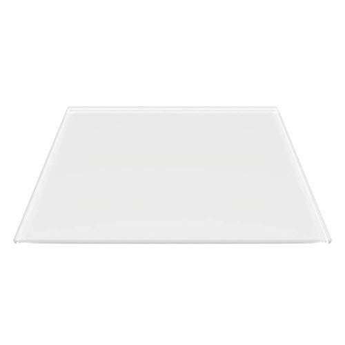 Milchglas Quadrat 80x80cm Glasbodenplatte Funkenschutzplatte Kaminplatte Glas Ofen Platte Bodenplatte Kaminofenplatte Unterlage 80x80cm mit Silikon-Dichtung