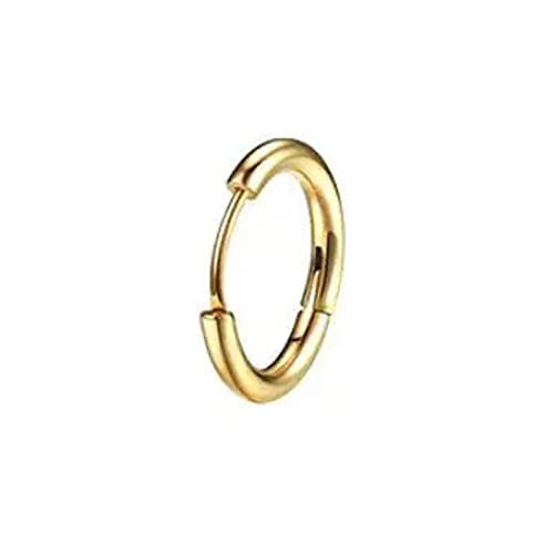  Runde einfache Mode geschlossen Ring Ohrring Spule Ohrring Titan Stahl Ring Ohrring Ohrring En storlek Kein Edelstein