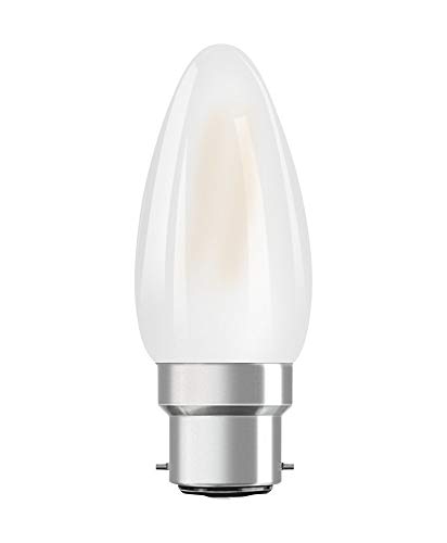 OSRAM Dimmbare Filament Warmweiss 2700K Kerzenform 5W Ersatz für 40W Glühbirne matt Retrofit B DIM