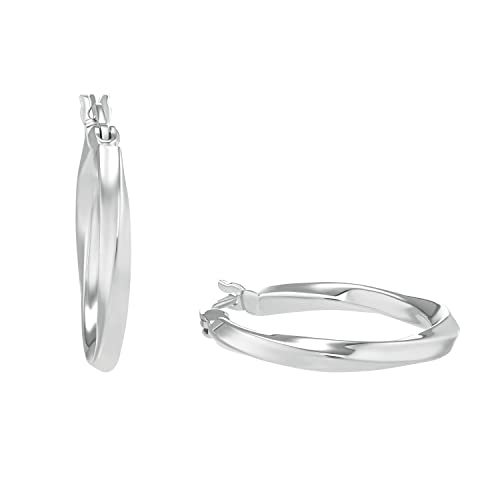 Amor Creolen 925 Sterling Silber Damen Ohrschmuck 2 1 cm Silber Kommt in Schmuck Geschenk Box 9959525