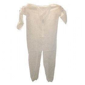 Polypropylen Overall weiß Gr. M Med Comfort Einwegoverall mit Reißverschluss und Kapuze als Schutzkleidung kaufen.