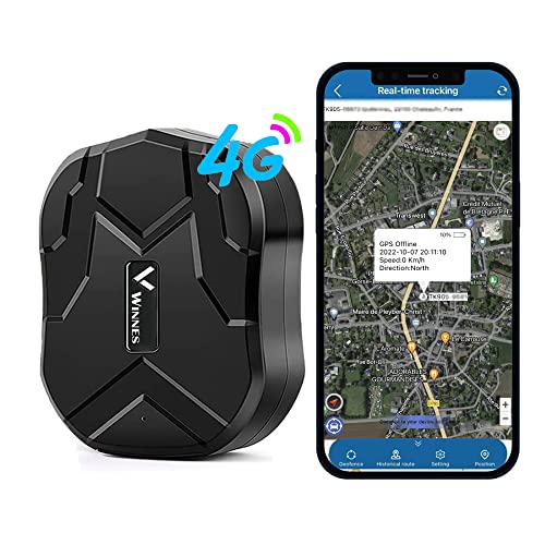 Winnes 4G GPS Tracker 10000mAh GPS Tracker Auto Ohne ABO 80 Tage Lange Standby-Zeit IP58 wasserdichte Starke Magnet GPS Locator Echtzeit Ortungsgerät Anti-Lost Mit Kostenloser APP TK905B