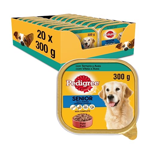 Pedigree-feuchter Lebensmittelschlauch für Erwachsene Hunde Kalbfleischgeschmack und Vögel 20 x 300g Packung