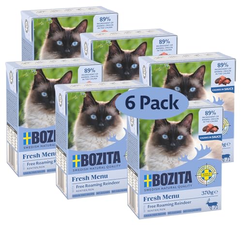 Bozita Häppchen Soße Rentier Multibox 6x370g im Tetra 370g 6er Pack