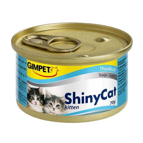  ShinyCat Kitten Thunfisch 24x 70g Katzenfutter nass mit Fisch