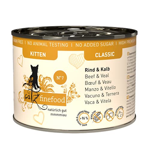 Catz finefood Kitten No. 7 Rind Kalb 6x200g