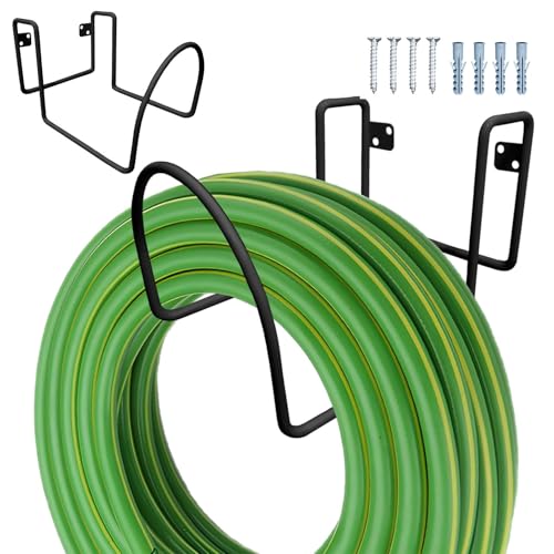 Gartenschlauch-Halter Heavy Duty Metall-Schlauch-Halter Wandmontage Wasserschlauch-Halter für außerhalb Hof Schlauch Lagerung Veranstalter robuste Wandmontage Gartenschlauch-Halter für Outdoor-Höf