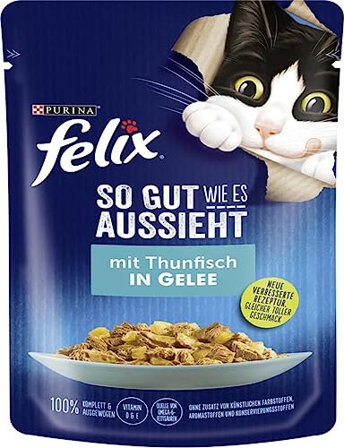 Felix So Gut Wie Es Aussieht Katzennassfutter Thunfisch in Gelee 85 g