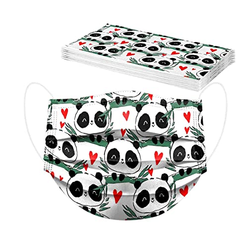 10 stück Mädchen Jungen Disposable Mundschutz Masken Kinder 3-lagig Atmungsaktiv Panda Motiv Disposable Non-Woven Mundmaske Multifunktionstuch Bandana Halstuch Schals 95sCloud666 C 10PCS