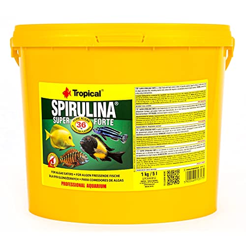 Tropical Super Spirulina Forte Flockenfutter mit 36% Spirulina Platensis Anteil 1er Pack 1 x 5 l