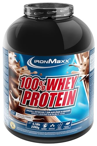 IronMaxx 100% Whey Protein Pulver - Chocolate Cookies 2 35kg Dose zuckerreduziertes wasserlösliches Eiweißpulver aus Molkenprotein viele verschiedene Geschmacksrichtungen