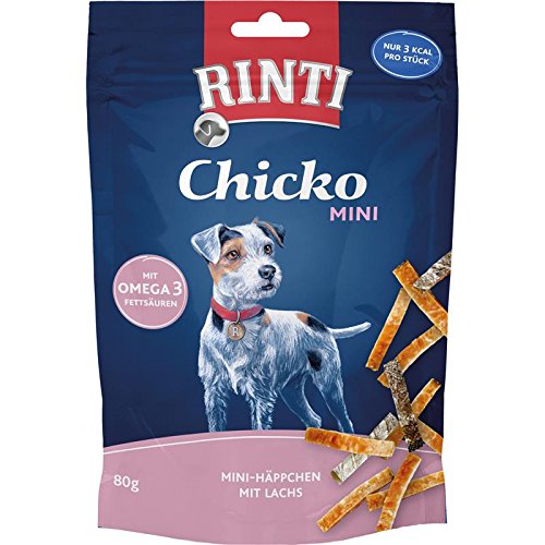 Rinti Chicko Mini Häppchen mit Lachs 12x 80g Hundesnack