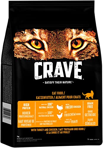 Crave Adult Trockenfutter 7kg 1 Beutel Premium trocken hohem Proteingehalt ohne Getreide Hergestellt 100 Prozent natürlichem