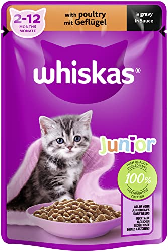 Whiskas Junior Katzenfutter Geflügel in Sauce 85 g