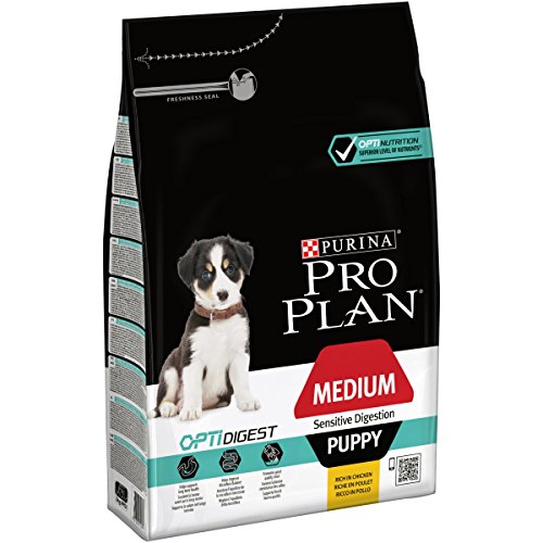 Pro Plan Dog Medium Puppy Sensitive Digestion Reich an Huhn Trockenfutter Beutel