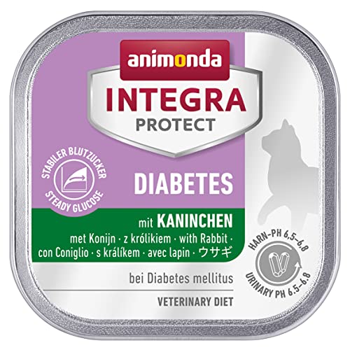 animonda Integra Protect Diabetes Katze Diät Katzenfutter Nassfutter bei Diabetes mellitus mit Kaninchen 16 x 100 g