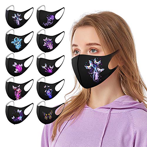 10pcs Erwachsene Masken Schutzmasken 3D Schmetterling Gesichtsmasken Staubmaske Schlauchtuch E