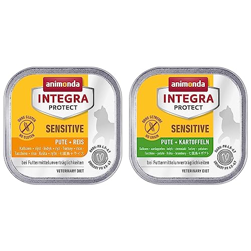 animonda Integra Protect Katze Sensitive animonda Integra Protect Katze Sensitive Diät Katzenfutter Nassfutter bei Futtermittelallergie mit Pute Kartoffel 16 x 100 g