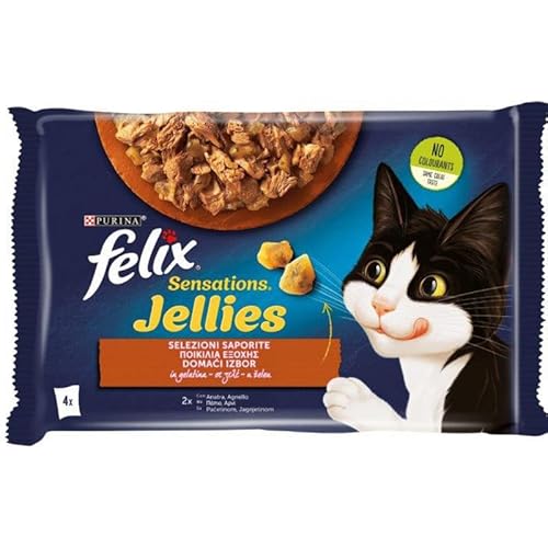 Felix Sensations Jellies 2 Beutel Ente 2 Beutel Lamm 85 g x 4