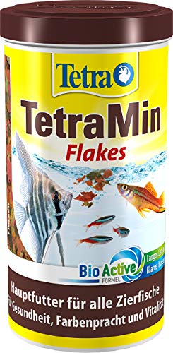 TetraMin Flakes   Fischfutter in Flockenform alle Zierfische ausgewogene Mischung gesunde Fische und klares Wasser 1 L Dose