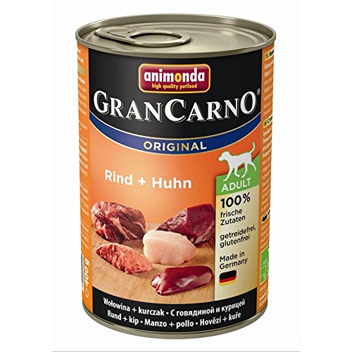 Animonda - Gran Carno - Nassfutter für Hunde - Adult RIND Huhn - 6 x 400g