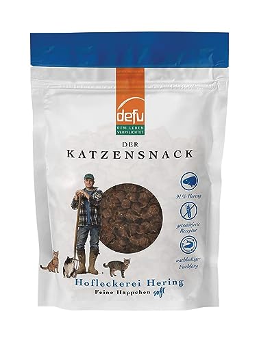 defu Katzensnack 1 x 80 g Hofleckerei Feine Häppchen Soft Hering Premium getreidefrei Snack für Katzen