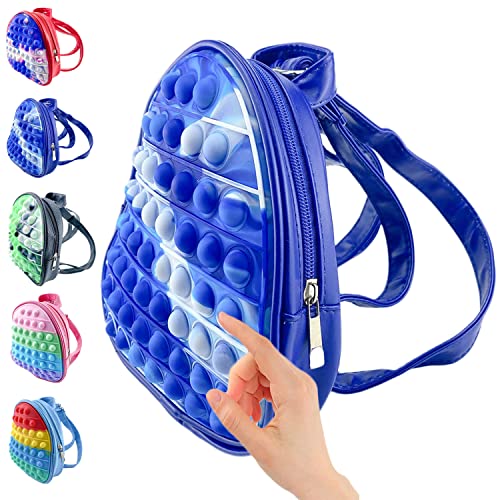 Pop It Backpack Pop It Rucksack Schule Pop Fidget Toys Bag Push Bubble Sensory Squeeze Bag Anti-Anxiety Fidget Toy Popit Stress Relief Pop Backpack for Adults and Children
