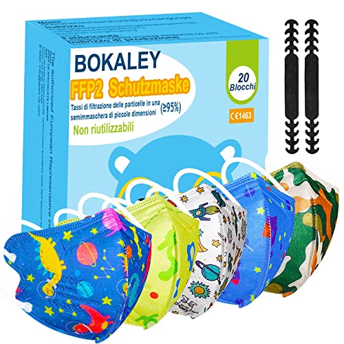 Bokaley Kleine Größe CE Zertifiziert Bunt Muster Einzeln Verpackt Mouthguard Farbig 5 Lagen Schutzmaske. 20 Stück