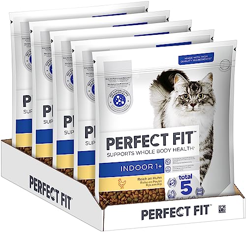 PERFECT FIT Indoor Adult Trockenfutter für erwachsene Katzen ab 1 Jahr - Huhn 1 4 kg 5 Beutel
