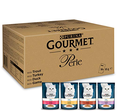 Gourmet Gourmet PURINA GOURMET Perle Erlesene Streifen 96 Portionsbeutel Katzenfutter Sorten Mix 12x 8 85g 12 StÃ¼ck 1er Pack