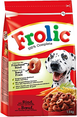 Frolic Hundefutter Trockenfutter mit Rind Karotten und Getreide 5 Beutel 5 x 1 5kg