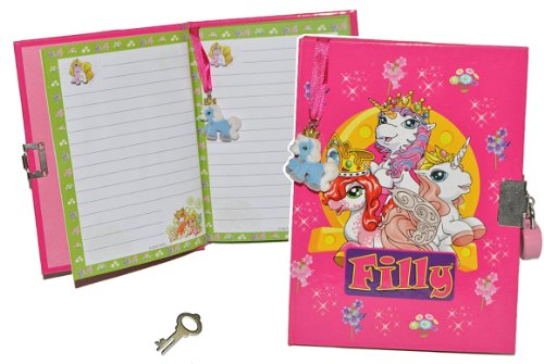 alles-meine.de GmbH Tagebuch Notizbuch Filly Pferde - mit Schloss - Pferd Unicorn Einhorn Mädchen Magic Magicart Prinzessin - Kindertagebuch