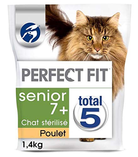 Perfect Fit Senior7 - Trockenes Katzenfutter für sterilisierte ältere Katzen reich an Hühnern 4 Beutel 1 4 kg