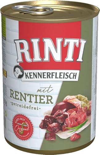 Rinti Hundenassfutter Kennerfleisch mit Rentier 6x400g