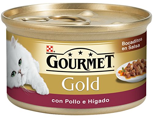 Purina Gourmet Gold scatoletta dadini in salsa con pollo e fegato gr.85