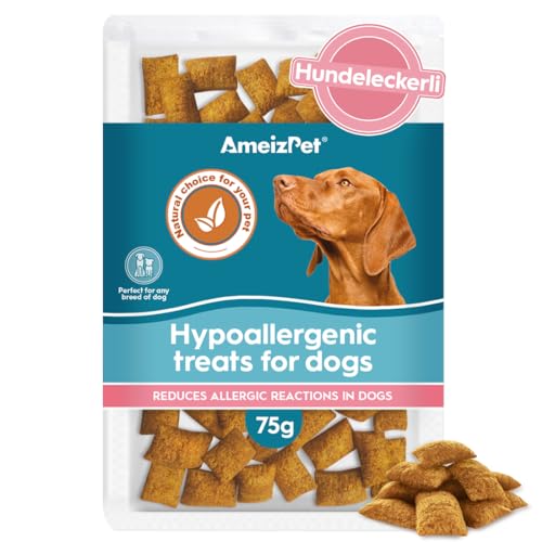 AmeizPet Trockenfutter Leckere hypoallergene Hundekekse hypoallergene Haustier-Kau-Snacks für Welpen und ältere Hunde mit empfindlichem Magen 75g 2.6 oz