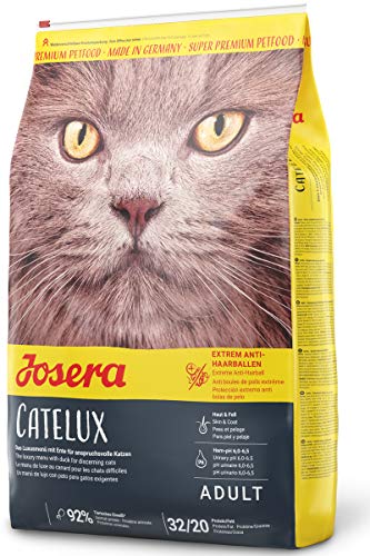 JOSERA Catelux 1 x 10 kg Mit schmackhaftem Entenprotein Kartoffel für anspruchsvolle Katzen Super Premium Trockenfutter für ausgewachsene Katzen 1er Pack